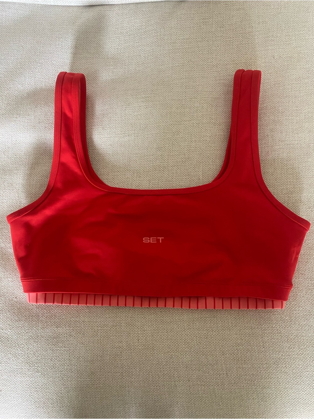 SET ACTIVE RESORT LUXFORM LUX STRIPE BAND BRA - MARASCHINO - Picture 2 of 3